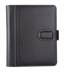 Organizer Ajanda Kılıflı A5 4 Halkalı 15x21 4 Delikli Tarihsiz Kareli Blok Rainbow Vegan 19,5x23 cm (Siyah)