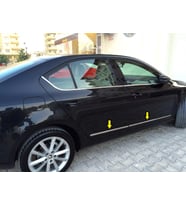 Skoda Octavia A7 Krom Yan Kapı Çıtası 4 Parça 2015 Sonrası