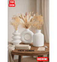 3’lü İskandinav Bohem Vazo Set – Pinterest Tarzı Dekoratif Ev Aksesuarı(Ürünler 10cmdir)