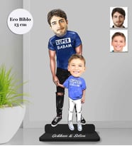 Kişiye Özel Babalar Günü Ahşap Eco Biblo -4