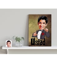 BK Gift Kişiye Özel Üstad Karikatürlü Kanvas Tablo-2