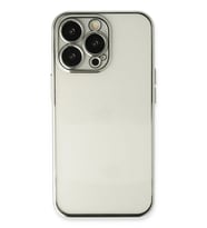 iPhone 14 Pro Kılıf Razer Lensli Silikon - Gümüş