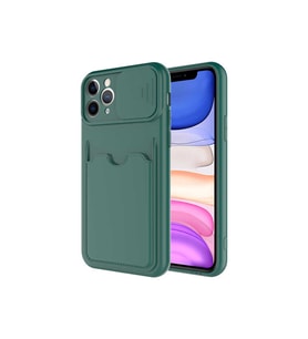 Apple iPhone 11 Pro Uyumlu Kılıf Zore Kartix Kapak (Koyu Yeşil)