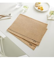 Ocean Home Textile 2'li Enjoy Jüt Amerikan Servis 45 x 35 cm (Bej)