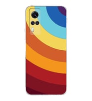 Vivo Y51 Uyumlu Kamera Korumalı Kapak Renk Cümbüşü Tasarımlı Şeffaf Silikon Kılıf