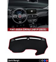 Fıat Egea-Cross Tablet Ekran (2019-2022) 3d Torpido Panel Koruyucu Kılıf - Kırmızı Şerit