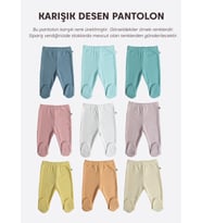 Organik Mono Patikli Pantolon – Karışık Renk (1 Adet)