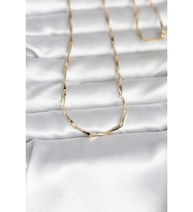 CM 14K Gold Renk Kesme Çubuk Zincirli Model 60 cm Kadın Kolye - EBJ260207W39454