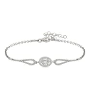 Gümüş Rodyum Oval Baget Bileklik