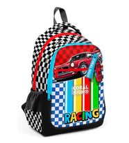 Coral High Üç Bölmeli Erkek Çocuk Kırmızı Racing Araba Baskılı İlkokul Sırt Çantası - 33257