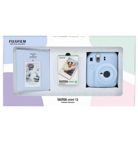 Instax mini 12 Mavi Fotoğraf Makinesi 10'lu Film ve PVC Albüm Bundle Box