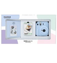 Instax mini 12 Mavi Fotoğraf Makinesi 10'lu Film ve PVC Albüm Bundle Box