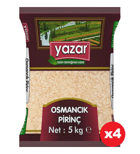 Yazar Osmancık Pirinç 5 Kg x 4 Paket.