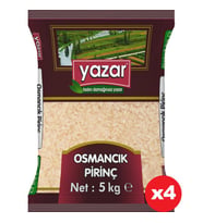 Yazar Osmancık Pirinç 5 Kg x 4 Paket.