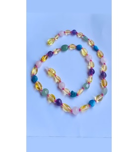 SERTİFİKALI ORİJİNAL KEHRİBAR BEBEK KOLYESİ 32-33 cm 0-4 YAŞ(Doğaltaşlı)