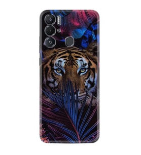 Tecno Pova Neo Kılıf Resimli Desenli Baskılı Silikon Flowers Tiger 1319