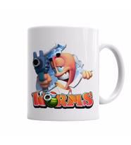 Minhoca de Guerra Worms Kupa Bardak Porselen