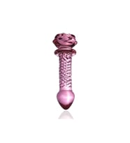 Pembe Kristal Cam anl tıkac Yapay Penis 16 CM