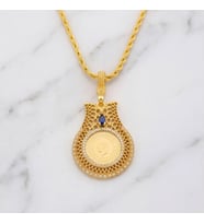 Altın Kaplama Çeyrek Altınlı Kolye  45 CM BND-192