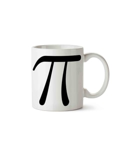 Black White Pi Day Pi Sayısı Günü 2 Porselen Kupa Bardak