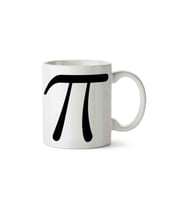 Black White Pi Day Pi Sayısı Günü 2 Porselen Kupa Bardak