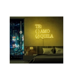 TE:AMO/QUILA Yazılı ve Şekilli Neon Tabela
