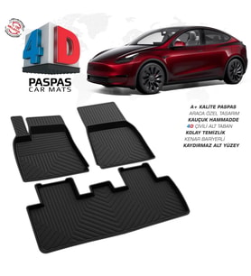 Tesla Model Y 4D Araca Özel Havuzlu Kauçuk Paspas 2020 Üzeri