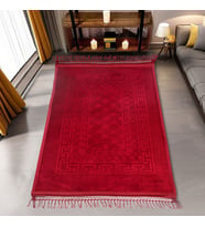 Soft Yumuşak Kadife Peluş Seccade Bordo 80 x 120 cm - 1100 gr