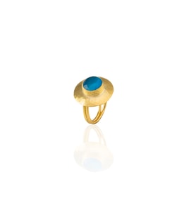 Kadir Jewellery 22 Ayar Altın Kaplama Zirkon Taşlı Kadın Vintage Yüzük