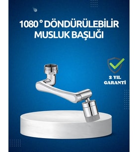 Dönen Musluk Başlığı 1080 Derece Ayarlanabilir Filtreli Sprey Uç