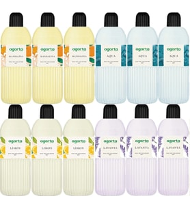 Agarta Kolonya 400 ML 80 Derece Pet Şişe (Mandalina-Aqua-Limon-Lavanta) (12 Li Karma Set)