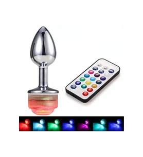 Led Işıklı ve Kablosuz Uzaktan Kumandalı Metal Zevk Uyarıcı Tıkaç - Kulis Grup