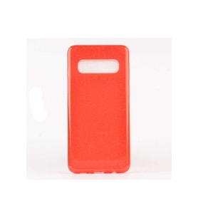 Samsung Galaxy S10 Uyumlu Kılıf Zore Shining Silikon (Kırmızı)