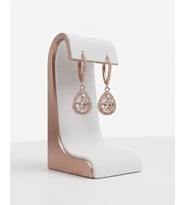 Bayan Damla Model Salkım Gümüş Küpe