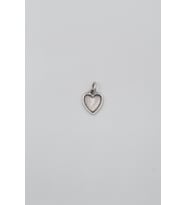 Minimalist Kalp Kolye Ucu - Antik Gümüş Kaplama - Kadın Erkek