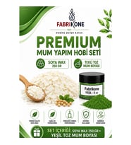 Premium Mum Yapım Hobi Seti - Soya Wax 250 gr - Tekli Toz Mum Boyası - Yeşil BKFABSW2501Y