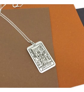 Gümüş  Justice Tarot Kolye