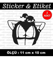 ukala kadın etiket sticker - 2 adet çıkartma araba motosiklet kask atv tablet pc buzdolabı otomobil bilgisayar uyumlu