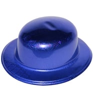 Mavi Renk Hologramlı Plastik Yuvarlak Melon 27x24 Cm