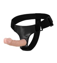 LilituShop 19 cm Belden Bağlamalı İçi Dolu Strapon Penis