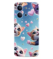 Xiaomi Redmi 15C Kılıf Boutique Baskılı Resimli Kalp ve Kedi Pcode -035