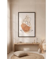 Meditasyon ve İç Huzur 1. Kalite Ahşap Çerçeveli Tablo