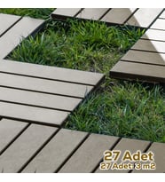 Porsima 1177 Bahçe Balkon Teras Banyo Paspası 27li Zemin Karosu Latte