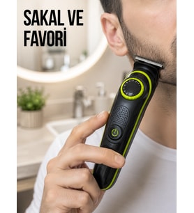 Çok Başlıklı Erkek Tıraş Makinesi Sakal Favori Burun Kulak Ve Vücut Bakım Seti
