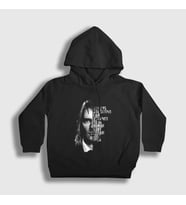 Presmono Unisex Çocuk Siyah Ashamed Nirvana Kurt Cobain Kapüşonlu Sweatshirt 35427tt