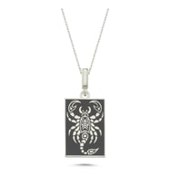 Akrep Rodyum Kaplama Kolye RGR129
