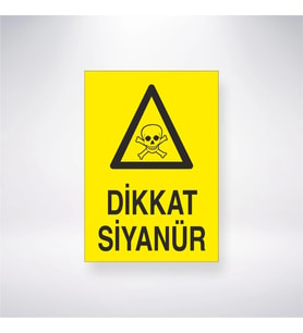 Dikkat Siyanür 21x28 Arkası Yapışkanlı Levha