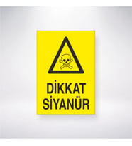 Dikkat Siyanür 21x28 Arkası Yapışkanlı Levha