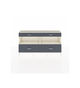 Arges Konsol 2 Raflı 4 Çekmeceli  176x30x99 Aytaşı-Aytaşı/Antrasit