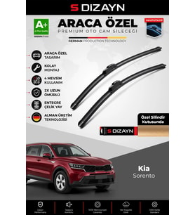 S-Dizayn Kia Sorento Ön Cam Silecek Seti 2020 Üzeri Premium Araca Özel 65-40 Cm A+ Kalite